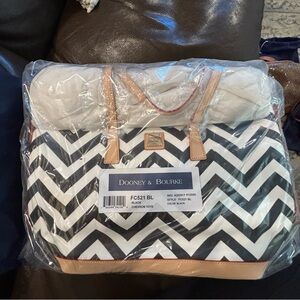 Dooney & Bourke Black Chevron Tote